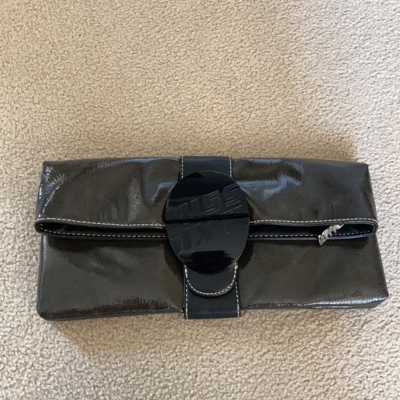 Miss Sixty Clutch, Y2K, Glossy, Antrasit and Black Bag - Picture 1 of 6